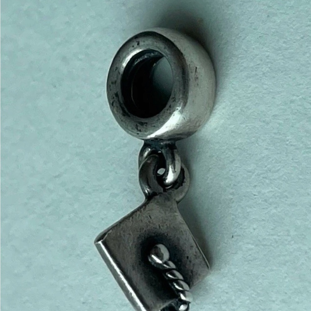 Authentic Pandora Graduation Grad Cap Hat Dangle Charm # 791892, Sterling 925